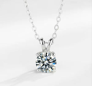 Diamond stone necklace