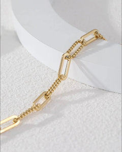 Cable twist link bracelet