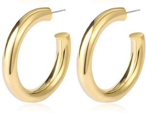 Gold chunky hoops