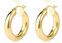 Load image into Gallery viewer, Gold chunky hoops