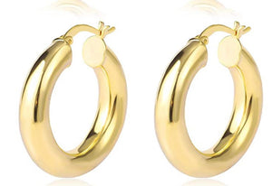 Gold chunky hoops