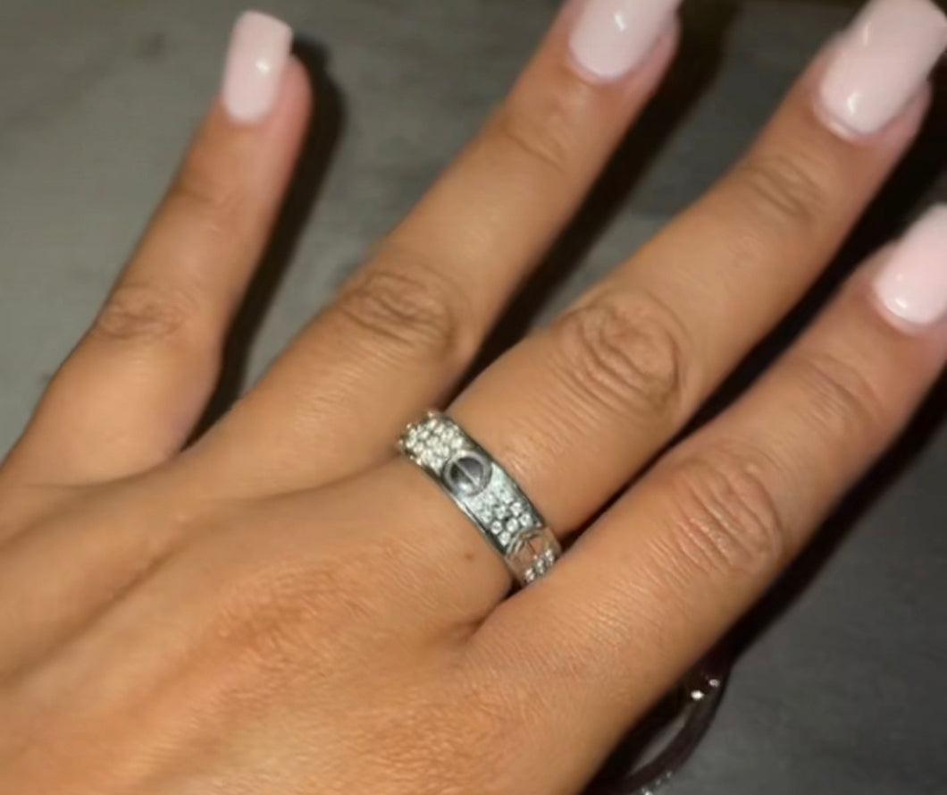 Iced out Lover Ring